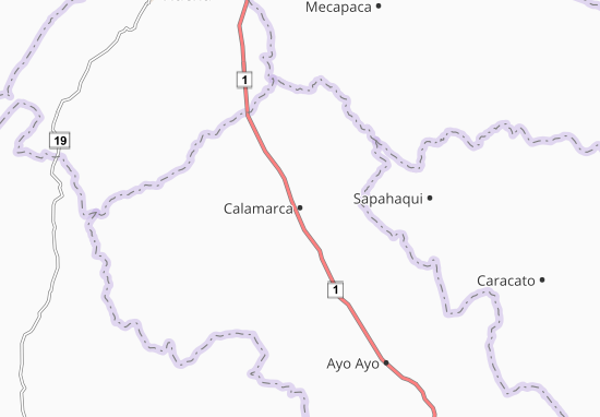 Karte Stadtplan Calamarca