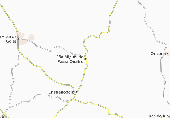 Kaart Plattegrond São Miguel do Passa Quatro