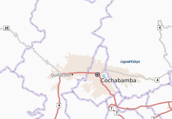 Karte Stadtplan Tiquipaya