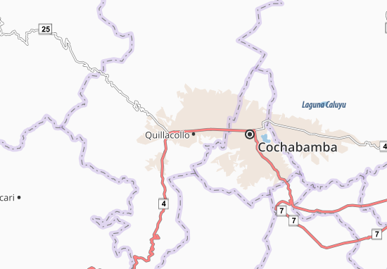 Karte Stadtplan Quillacollo