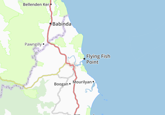 Karte Stadtplan Flying Fish Point