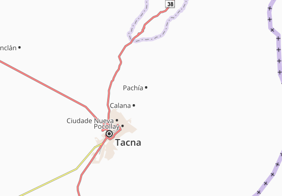 Karte Stadtplan Pachía