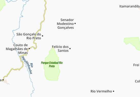 Felício dos Santos Map