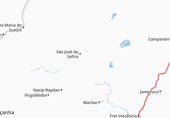Karte Stadtplan São José da Safira