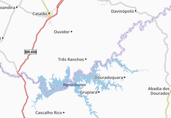 Kaart Plattegrond Três Ranchos