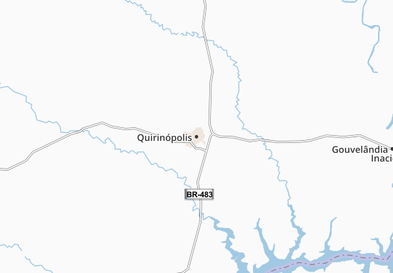 Karte Stadtplan Quirinópolis