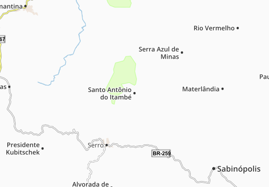 Mapa Santo Antônio do Itambé