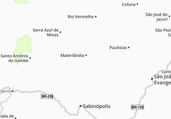 Karte Stadtplan Materlândia