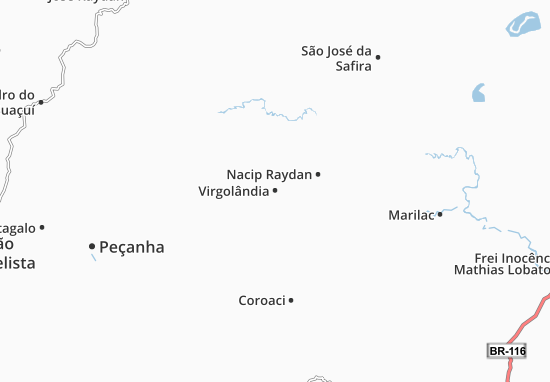 Virgolândia Map