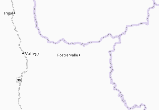 Mapa Postrervalle