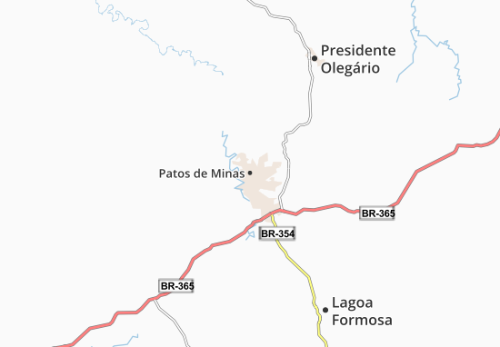 Karte Stadtplan Patos de Minas