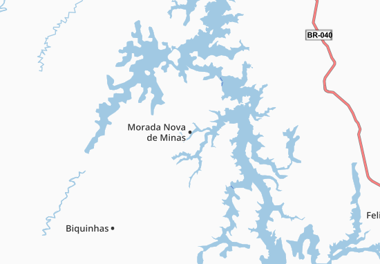 Karte Stadtplan Morada Nova de Minas