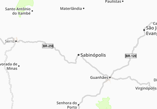 Mapa Sabinópolis
