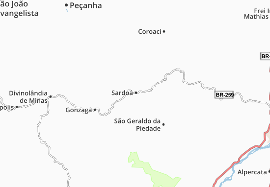 Karte Stadtplan Sardoá