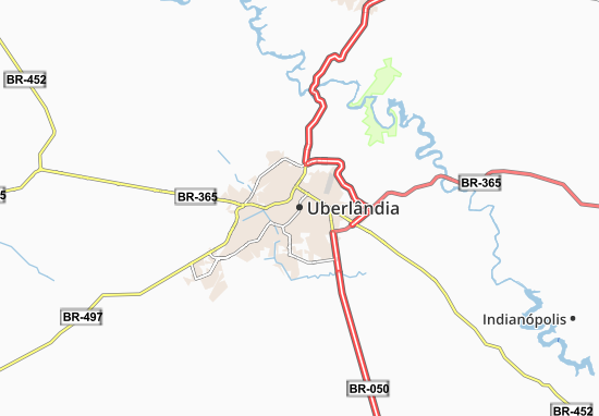 Karte Stadtplan Uberlândia
