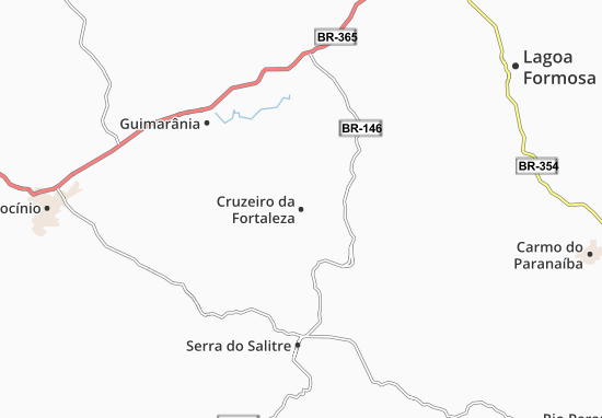 Kaart Plattegrond Cruzeiro da Fortaleza