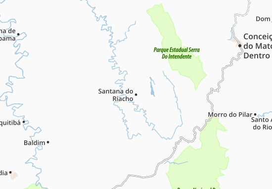 Kaart Plattegrond Santana do Riacho