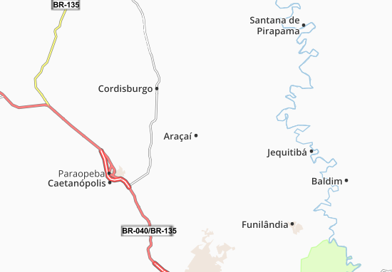 Araçaí Map