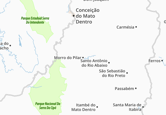 Morro do Pilar Map