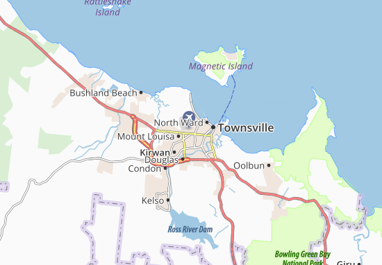 Karte Stadtplan Townsville