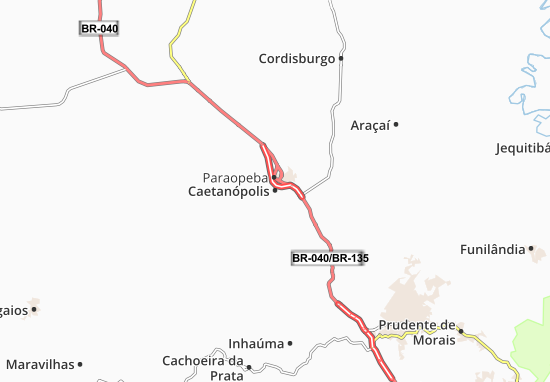 Kaart Plattegrond Caetanópolis