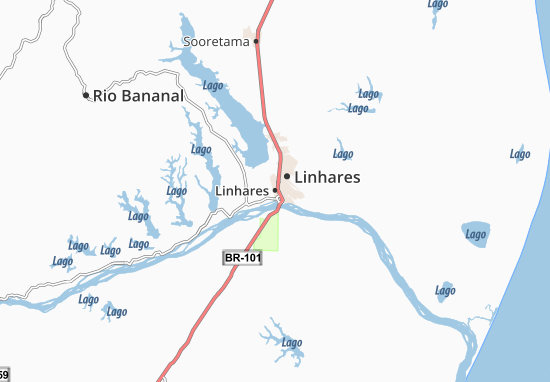 Kaart Plattegrond Linhares