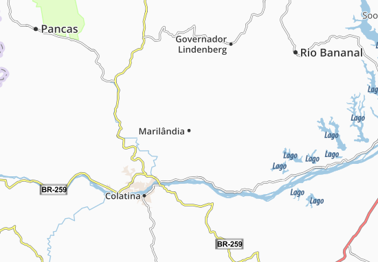 Karte Stadtplan Marilândia