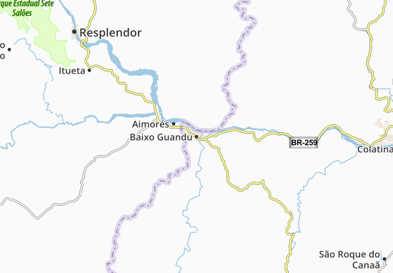 Baixo Guandu Map