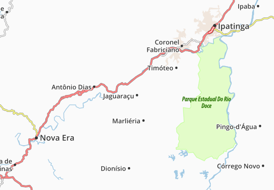 Kaart Plattegrond Jaguaraçu
