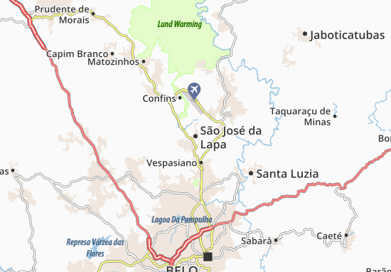 Kaart Plattegrond São José da Lapa