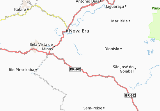 Karte Stadtplan São Domingos do Prata