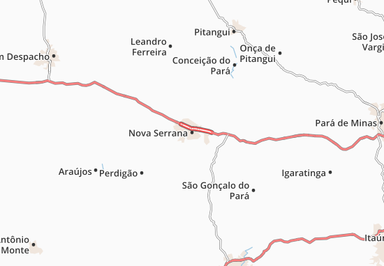 Kaart Plattegrond Nova Serrana