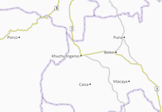 Karte Stadtplan Khuchu Ingenio