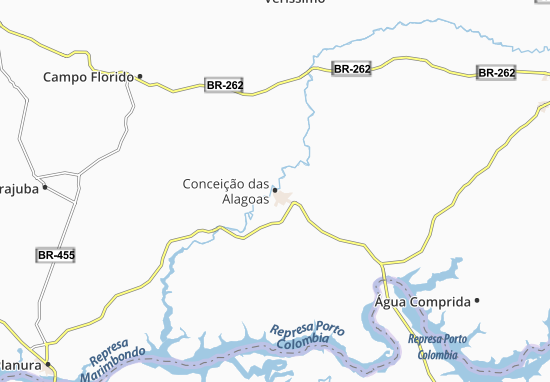 Karte Stadtplan Conceição das Alagoas