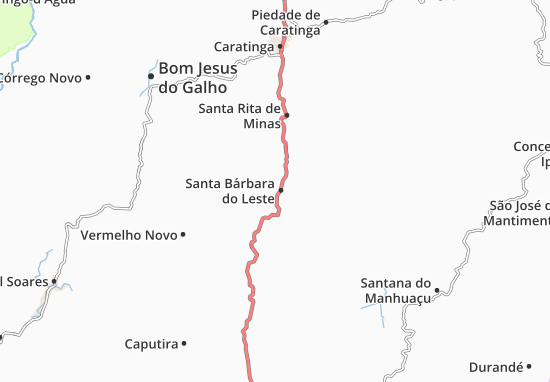 Santa Bárbara do Leste Map