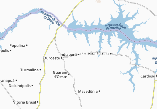 Indiaporã Map