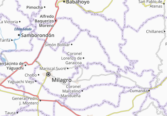 Karte Stadtplan Coronel Lorenzo de Garaicoa