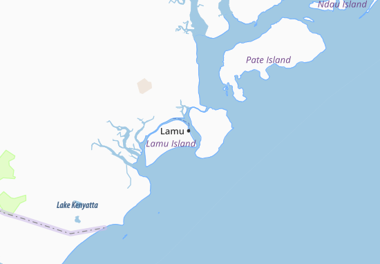 Karte Stadtplan Lamu