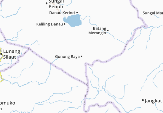 Kaart Plattegrond Gunung Raya