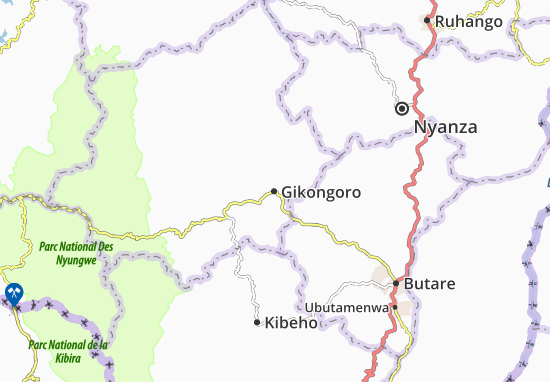 Karte Stadtplan Gikongoro
