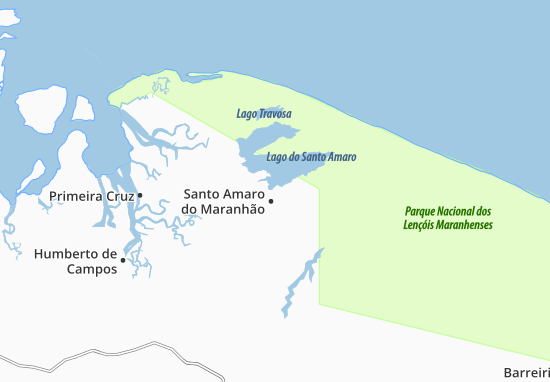 Karte Stadtplan Santo Amaro do Maranhão