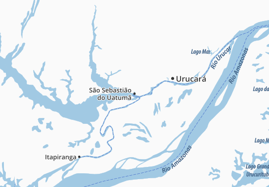 Karte Stadtplan São Sebastião do Uatumã