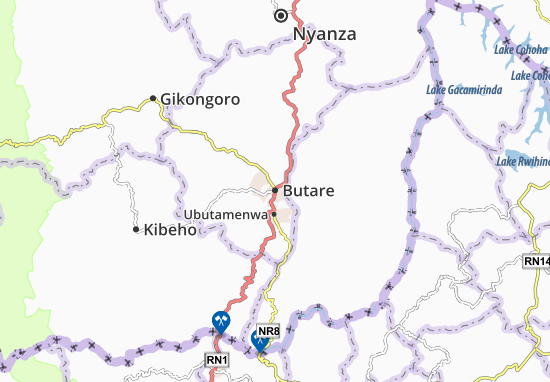 Mapa Butare