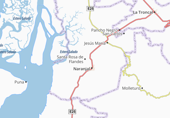 Mapa Santa Rosa de Flandes