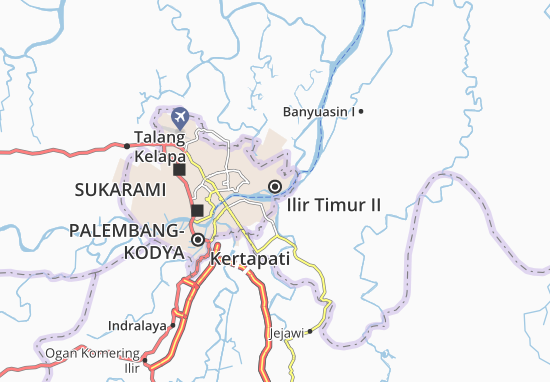 Kaart Plattegrond Ilir Timur II