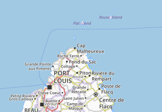 Karte Stadtplan Roche Terre