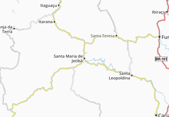 Kaart Plattegrond Santa Maria de Jetibá