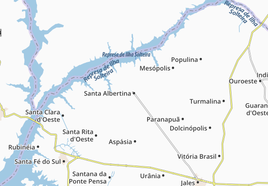 Kaart Plattegrond Santa Albertina