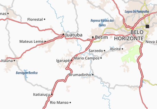 Karte Stadtplan São Joaquim de Bicas