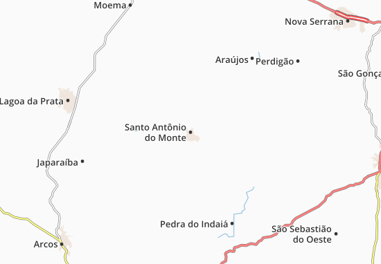 Karte Stadtplan Santo Antônio do Monte